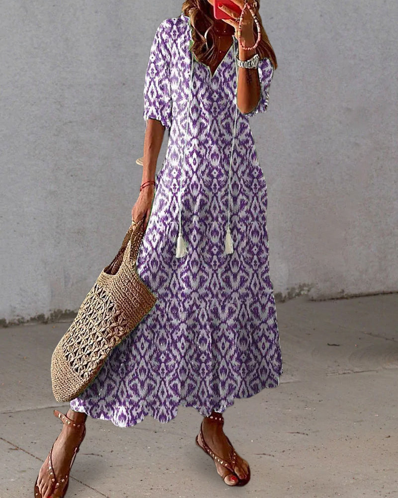 Andrea - Boho Dress with Tummy Coverage