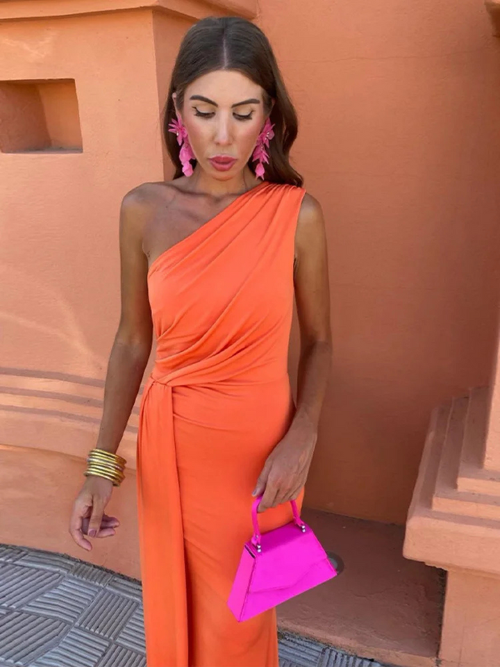 Lia | Asymmetric Maxi Dress