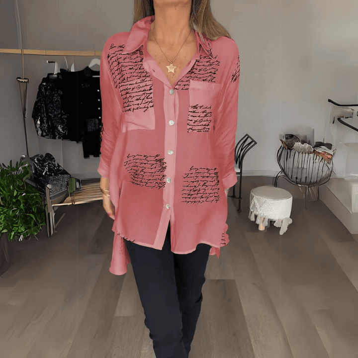 Tiemona – Script Button-Up Shirt