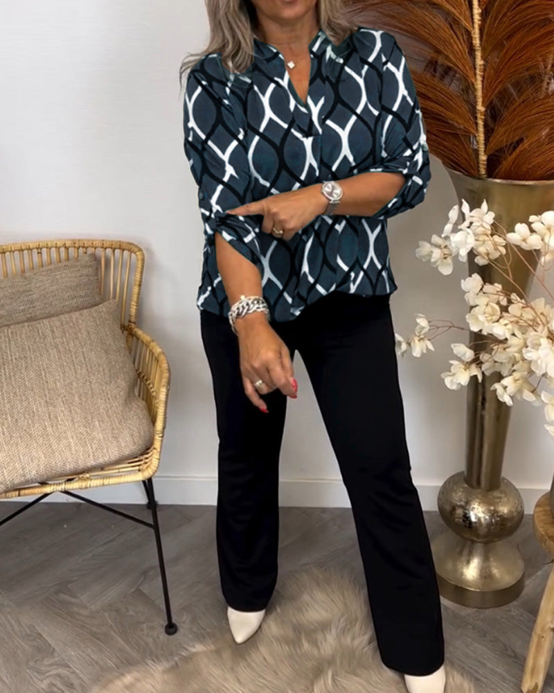 Janny – Elegant Pattern Blouse