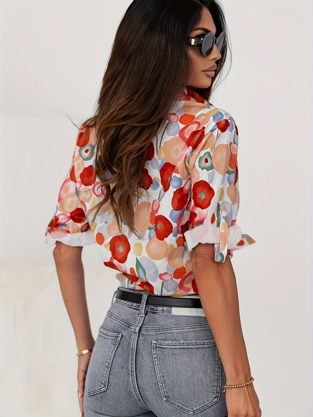 Mylene - Colourful Floral Blouse