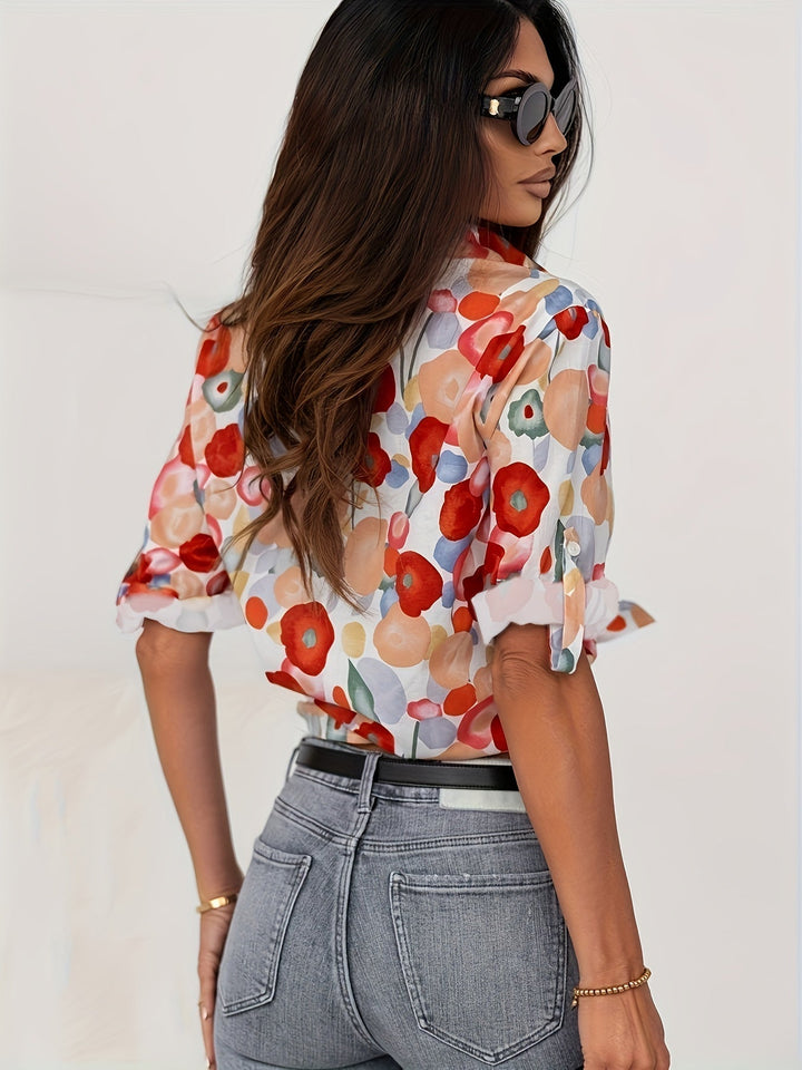 Mylene - Colourful Floral Blouse