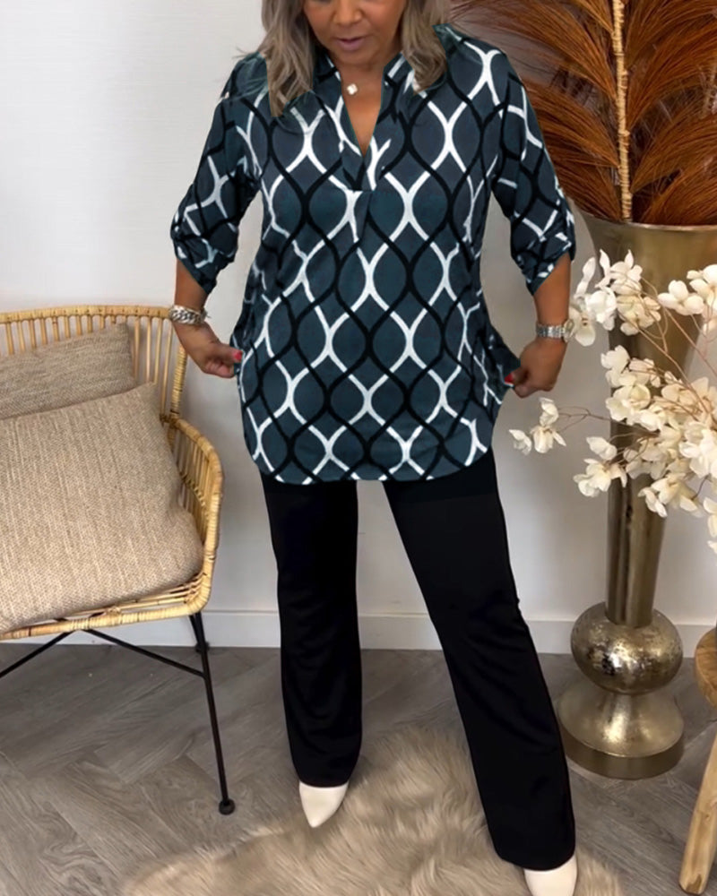 Janny – Elegant Pattern Blouse