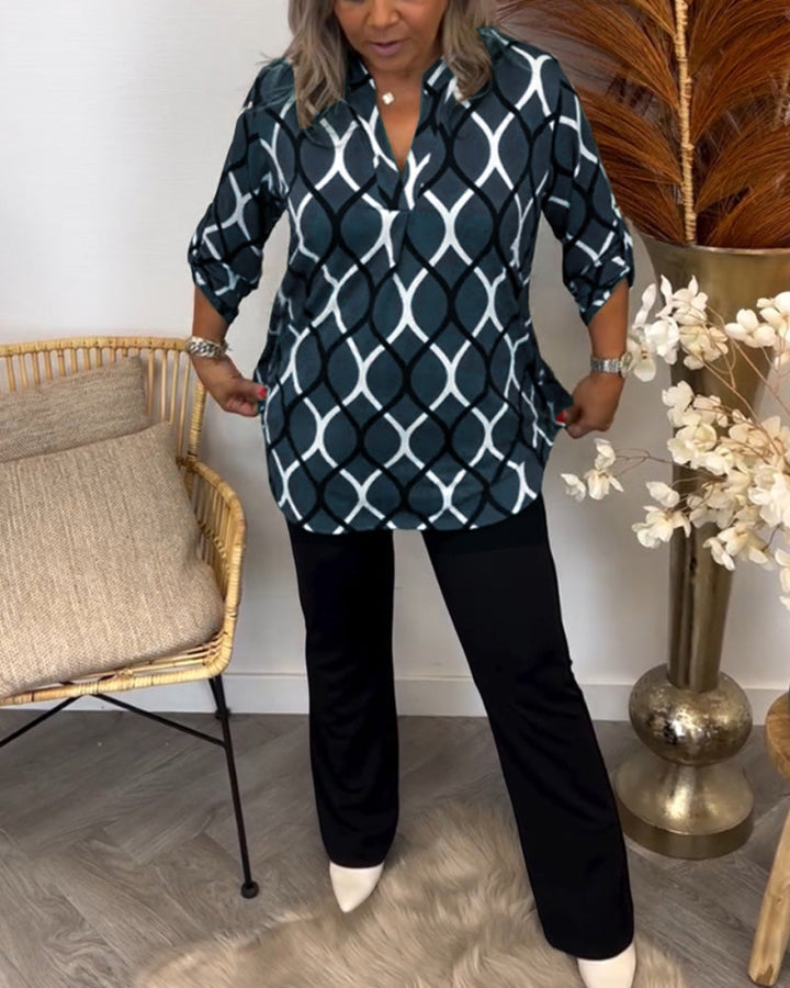 Janny – Elegant Pattern Blouse