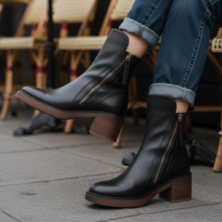 Valorine – Timeless Black Leather Boots