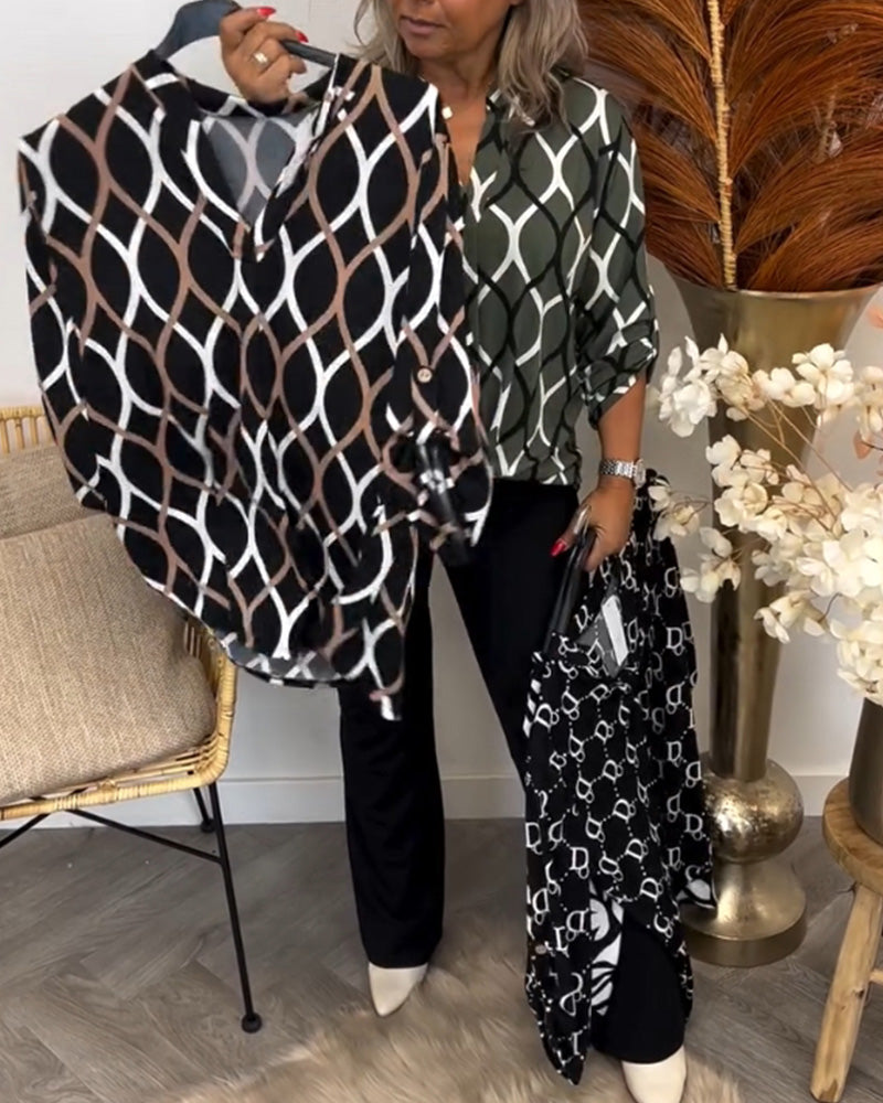 Janny – Elegant Pattern Blouse