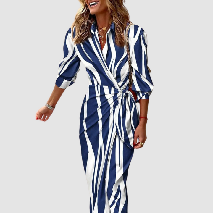 Liana – Elegant Spring Striped Dress