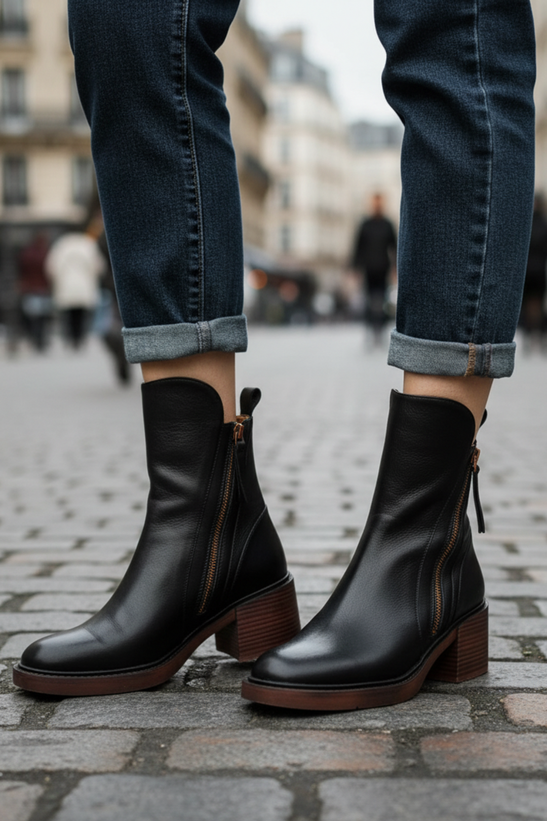 Valorine – Timeless Black Leather Boots