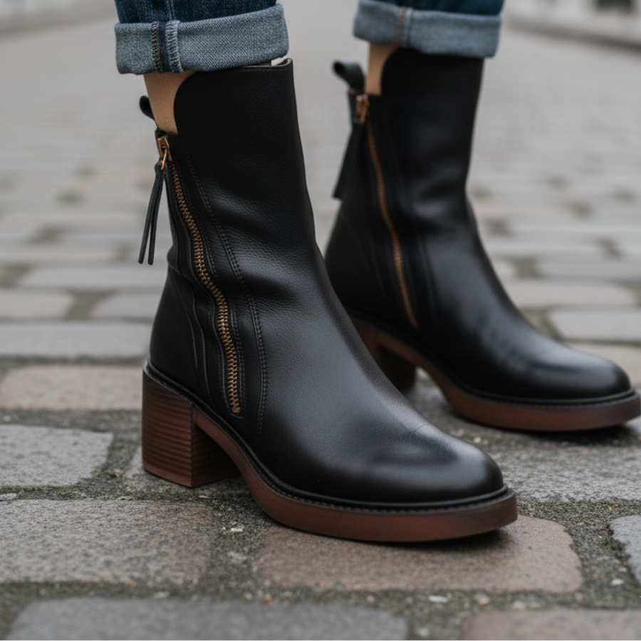 Valorine – Timeless Black Leather Boots