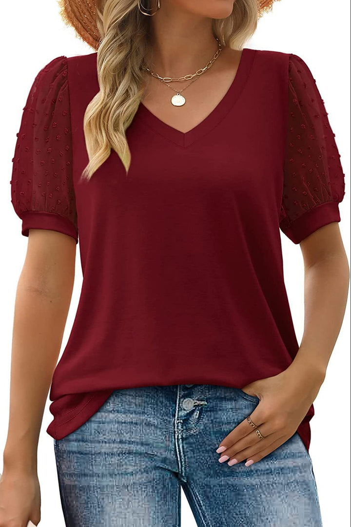 Helena - Sleek V-Neck Blouse