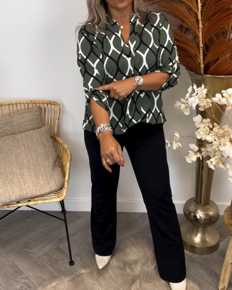 Janny – Elegant Pattern Blouse