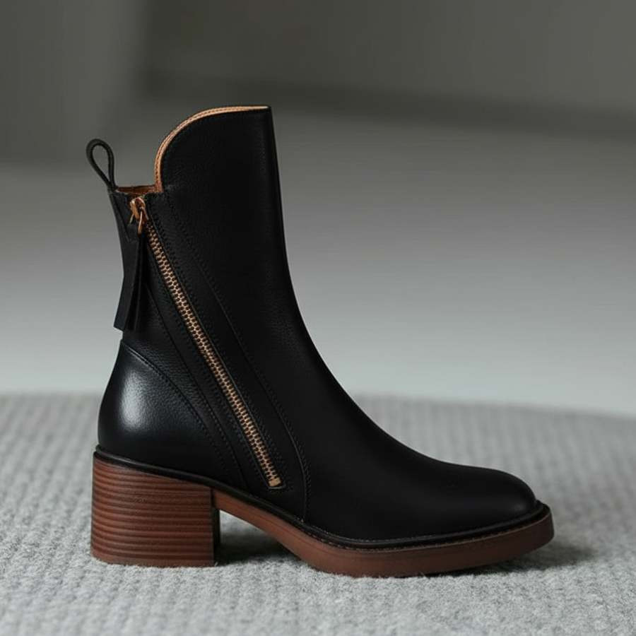 Valorine – Timeless Black Leather Boots