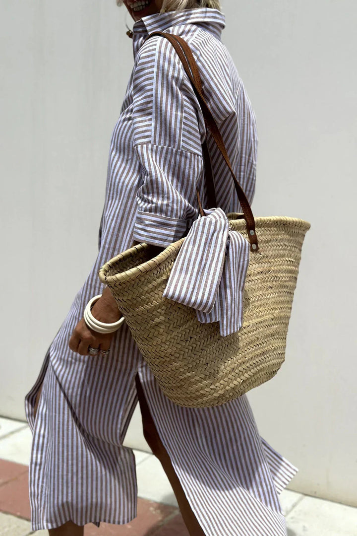Madison – Striped Shirt Dress