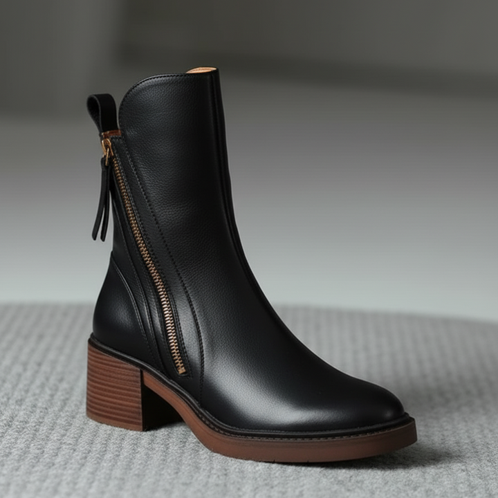 Valorine – Timeless Black Leather Boots