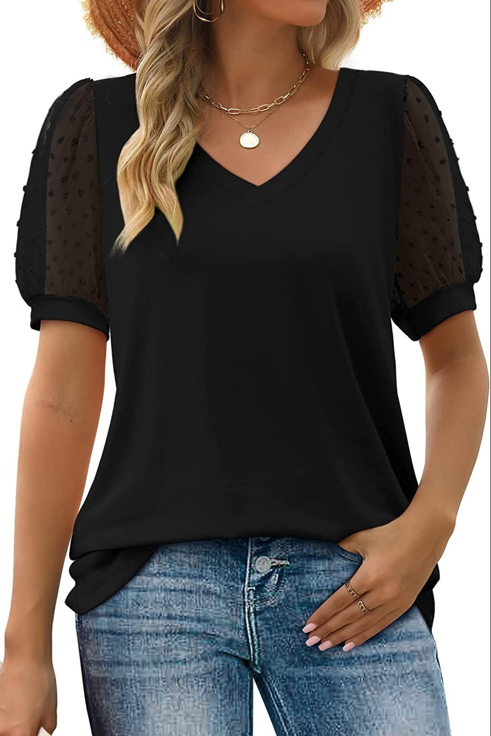 Helena - Sleek V-Neck Blouse