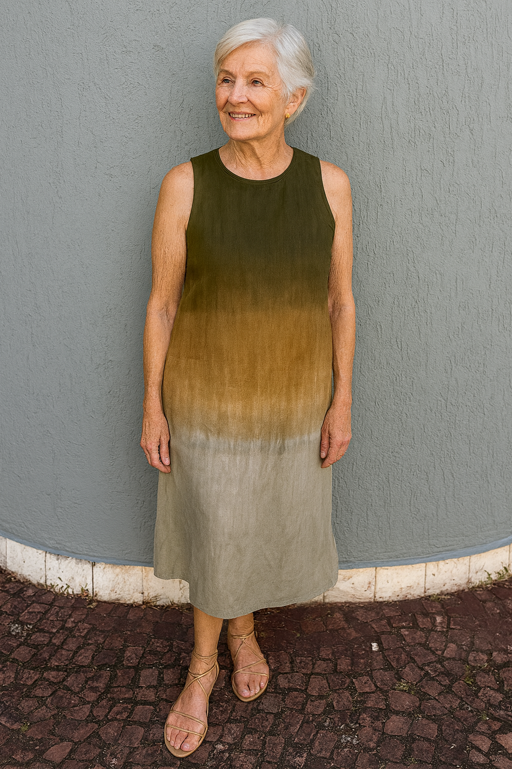 Mira – Elegant Ombre Midi Dress