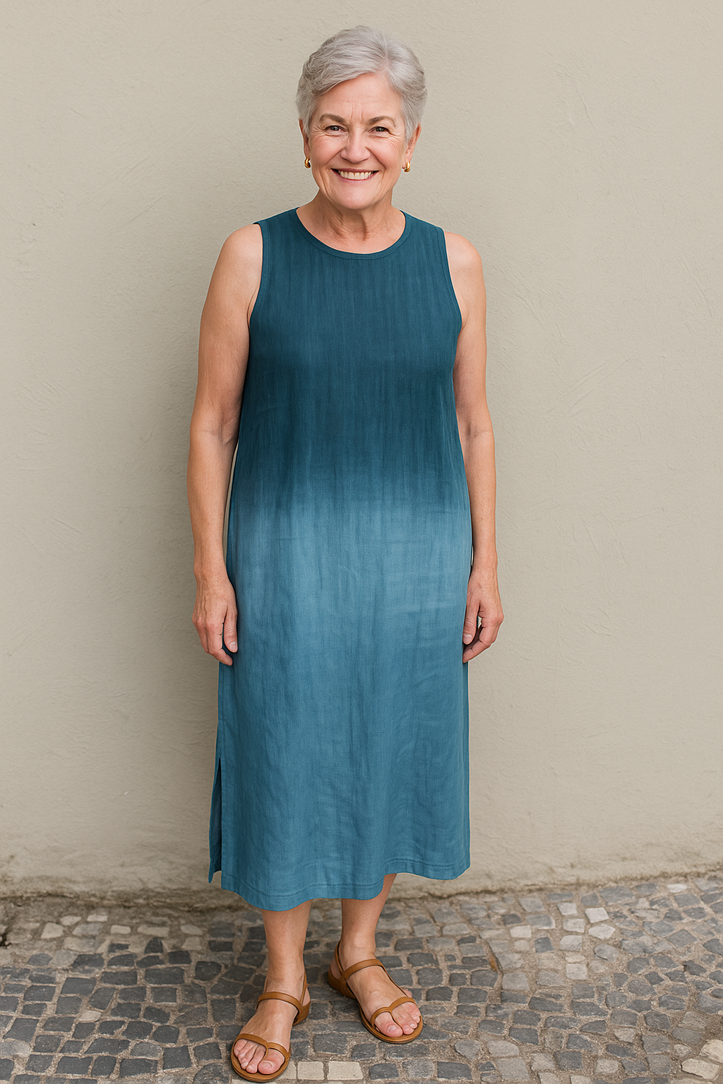 Mira – Elegant Ombre Midi Dress