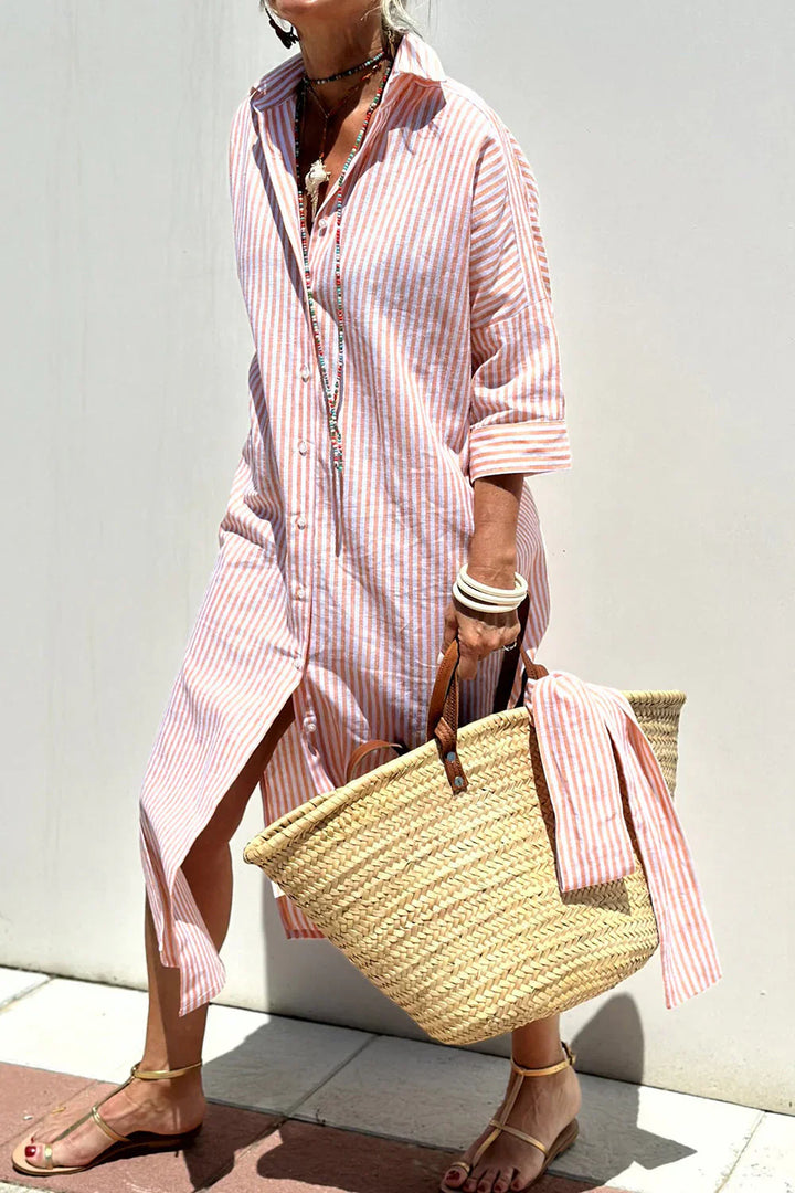 Madison – Striped Shirt Dress