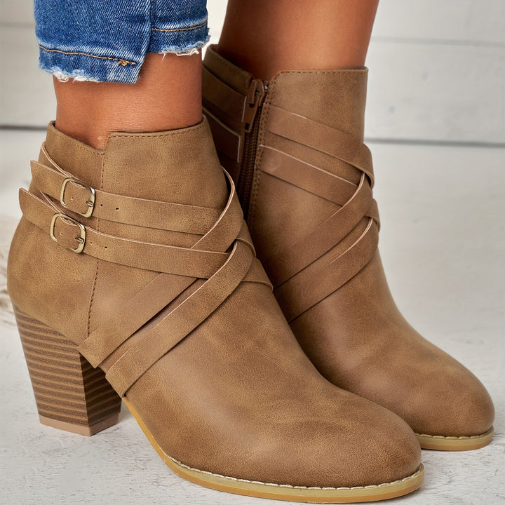 Clara – Orthopedic Leather Heel Boots