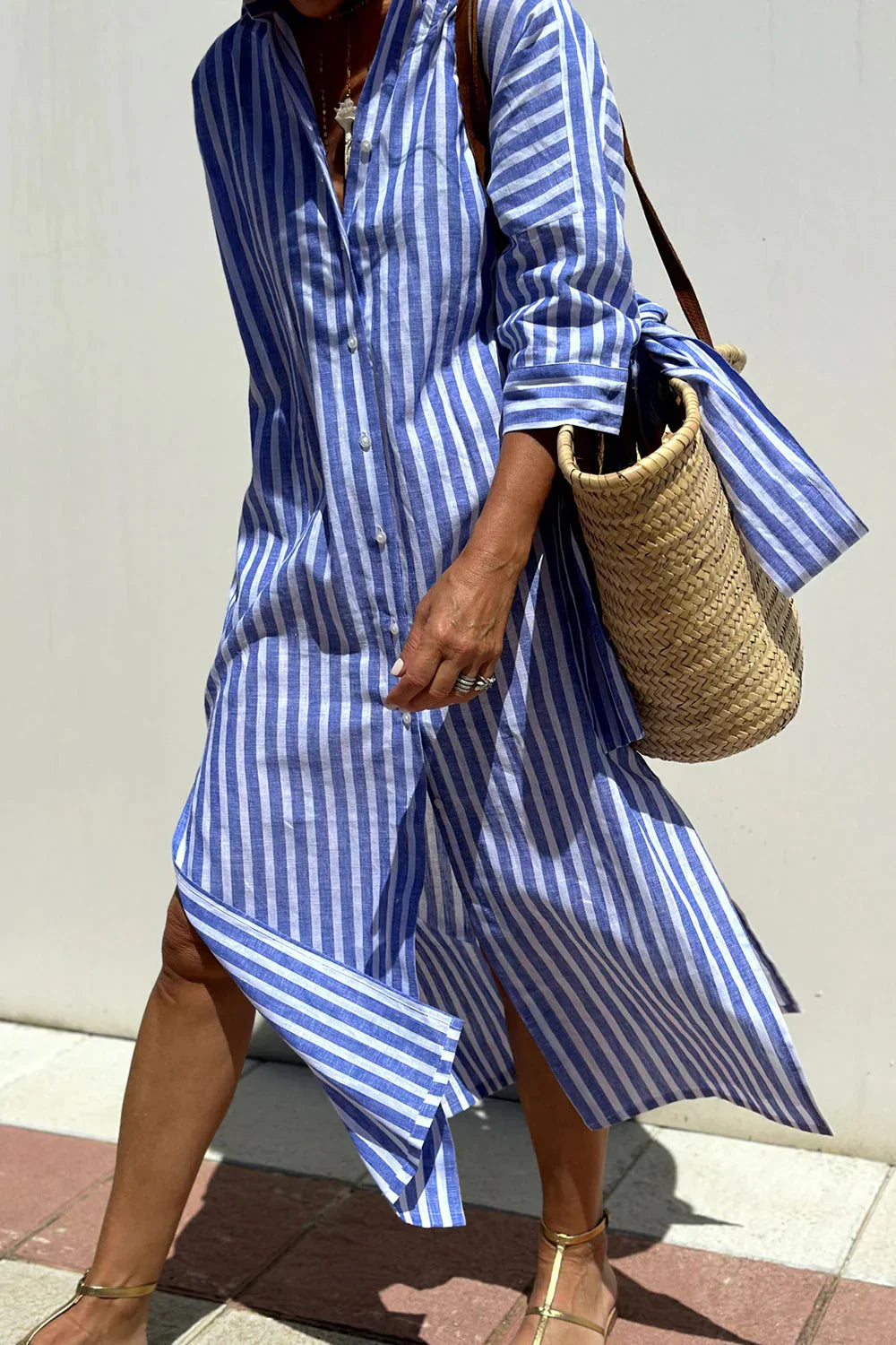 Madison – Striped Shirt Dress