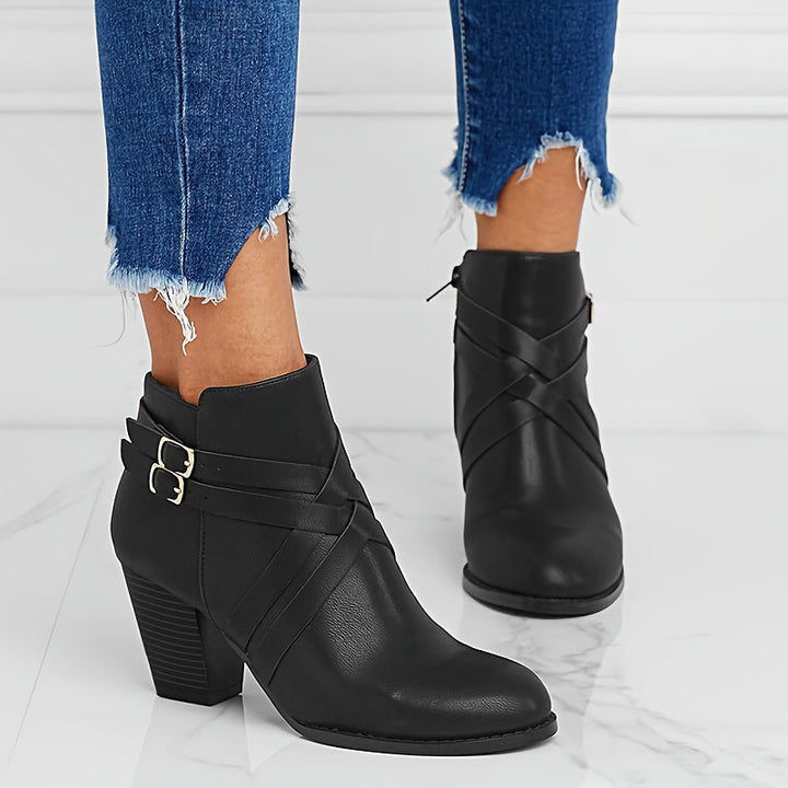 Clara – Orthopedic Leather Heel Boots