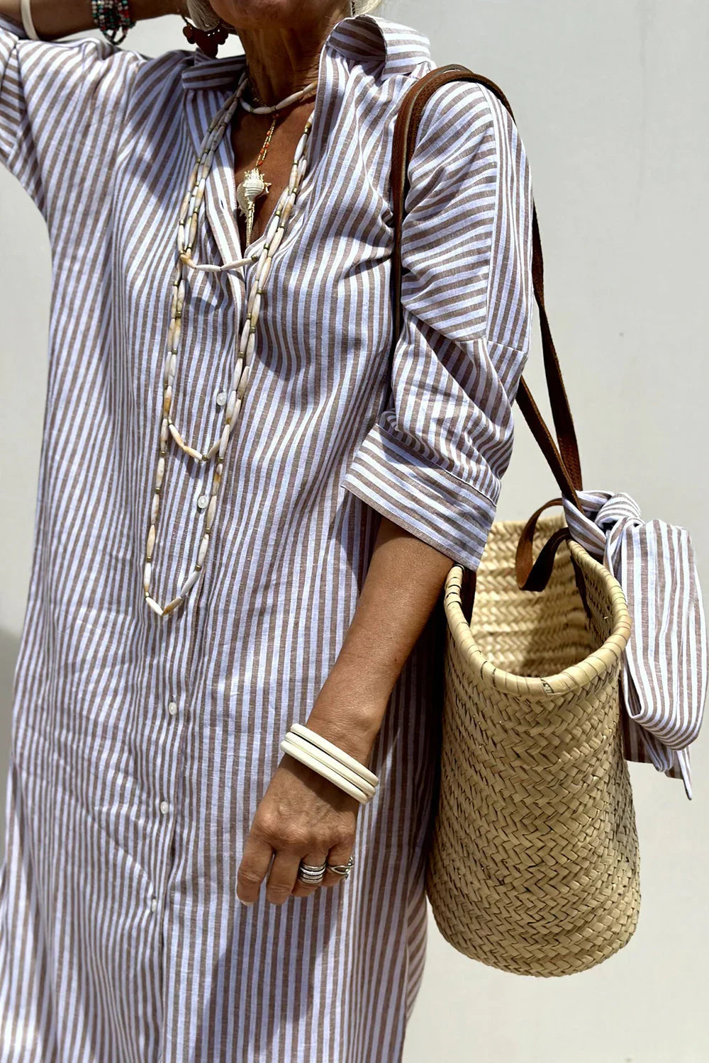 Madison – Striped Shirt Dress
