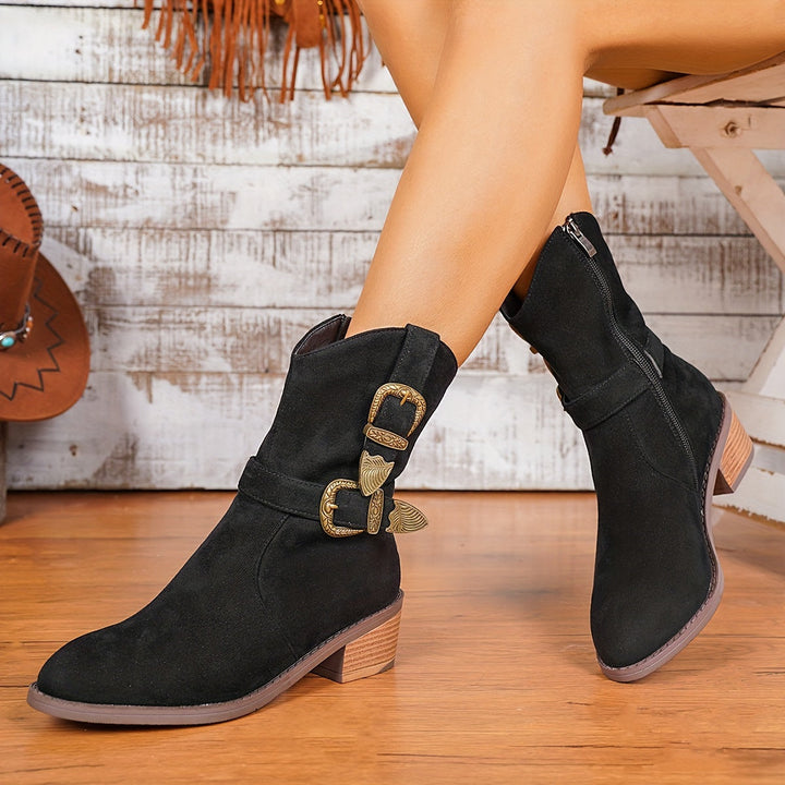 Solène – Leather Cowgirl Boots