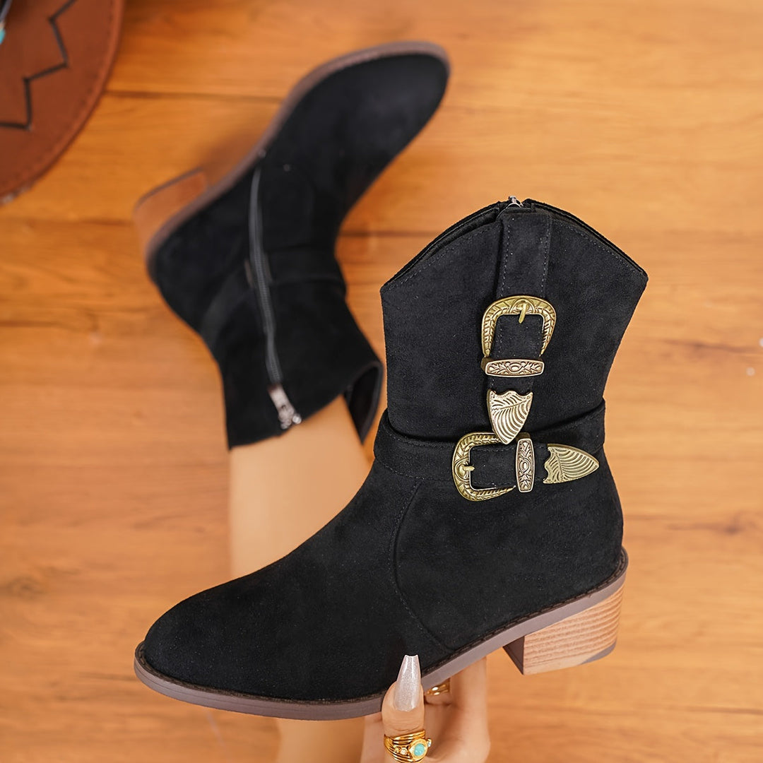 Solène – Leather Cowgirl Boots