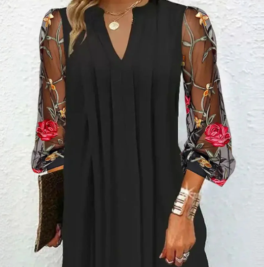 Ava | Elegant V-Neck Mini Dress